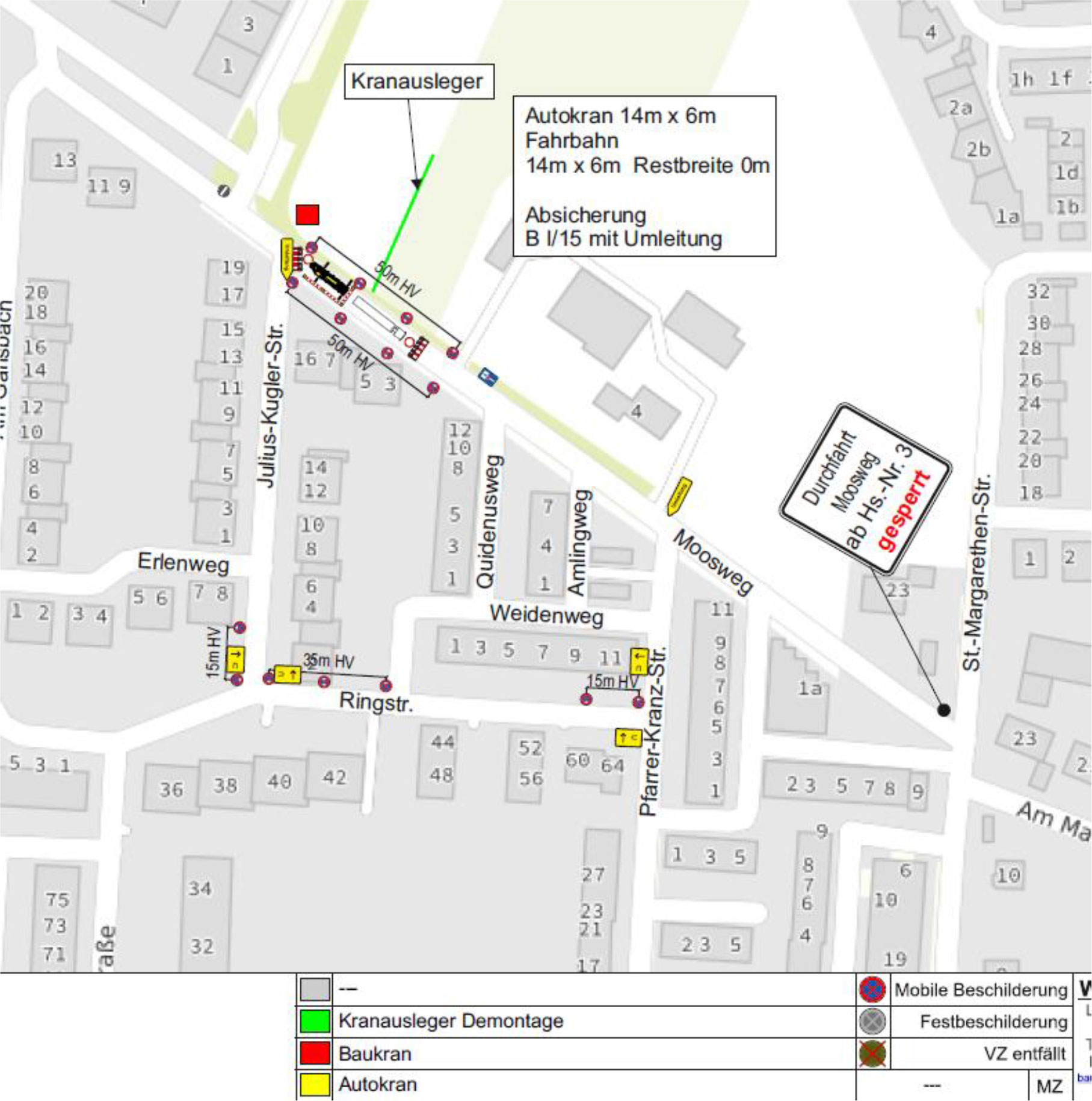 Grossansicht in neuem Fenster: Vollsperrung des Moosweges am 13./14.04.2026 wegen Abbau eines Baukranes