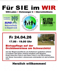 Biotoppflege auf der Orchideenwiese am Schwarzhölzl - Vortrag im WIR am 24. April 2026, 17:00